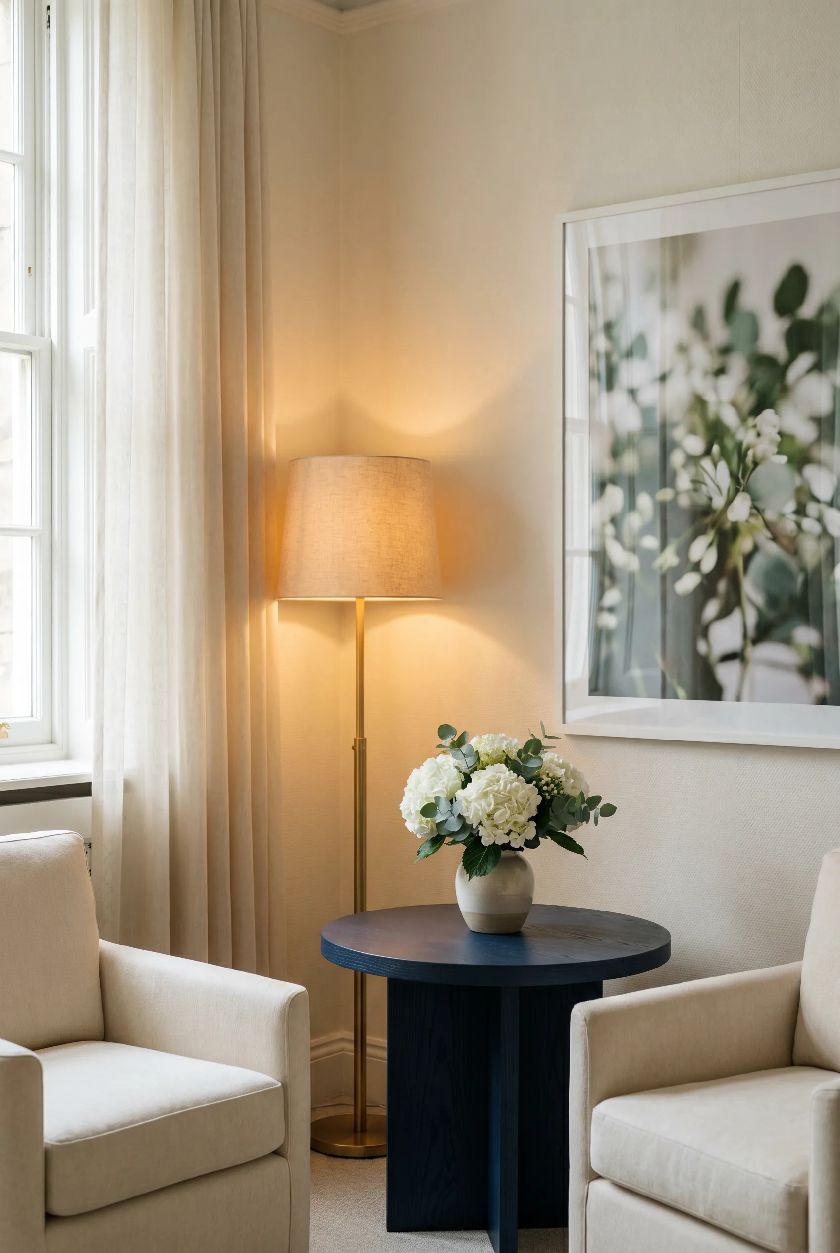 A warm, considered consultation space at Cape Fear Aesthetics
