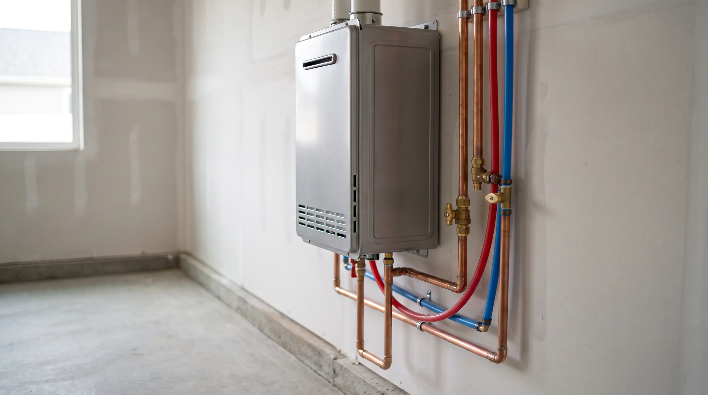 Tankless water heater installed by Goran Plumbing