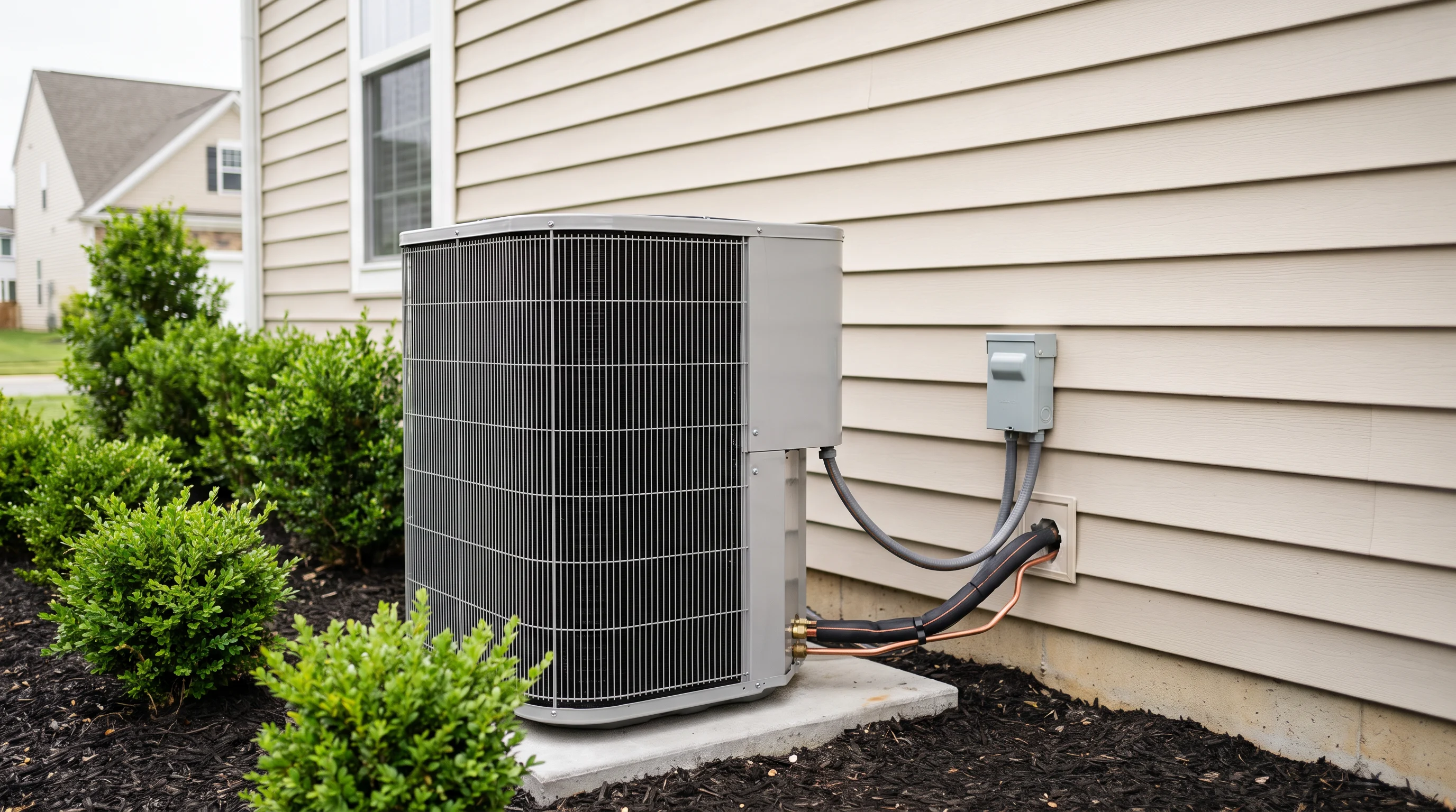 Hunter Heating and Air condenser installation
