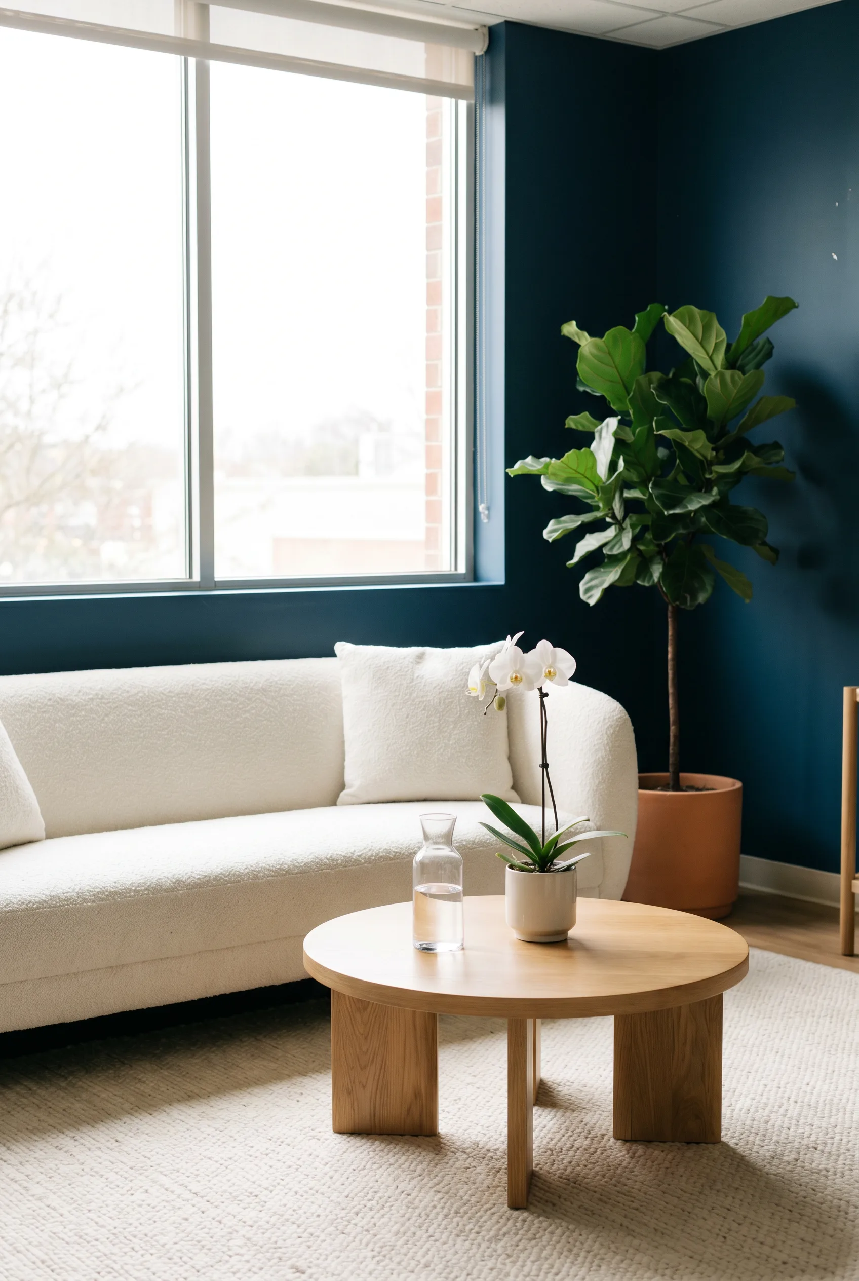 A serene wellness lounge at Infinity MedSpa